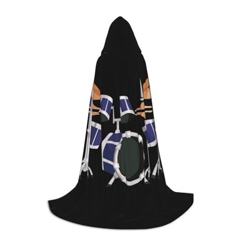 Evengigy Kapuzenumhang mit Jazz-Trommel-Druck, für Teenager, Halloween, Cosplay, Umhang Evengigy Kapuzenumhang mit Jazz-Trommel-Druck, für Teenager, Halloween, Cosplay, Umhang von Evengigy