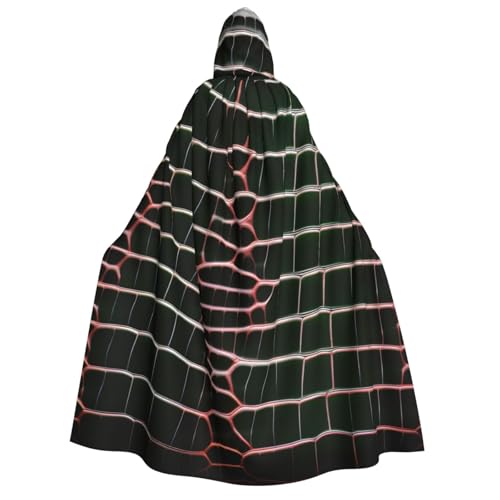 Evengigy Kapuzenumhang mit Krokodilhaut-Aufdruck, für Damen, Herren, vielseitiges Partykleid, Hexenumhang von Evengigy
