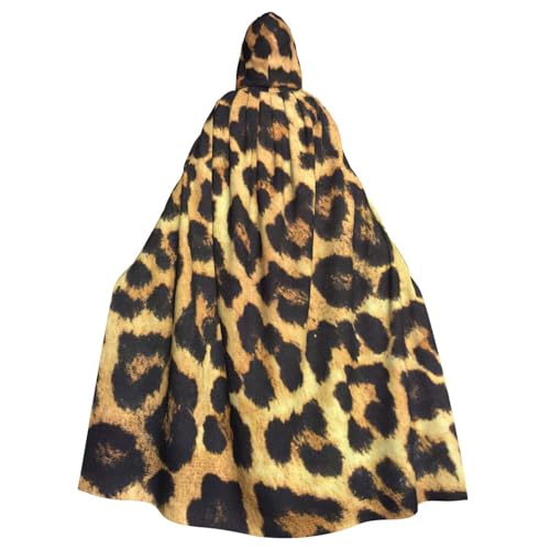 Evengigy Kapuzenumhang mit Leopardenmuster, für Damen, Herren, Erwachsene, vielseitiges Partykleid, Hexenumhang von Evengigy