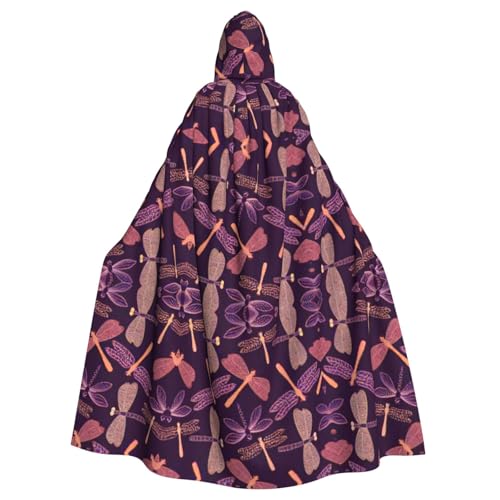 Evengigy Kapuzenumhang mit Libellen-Druck, für Damen, Herren, Erwachsene, vielseitiges Partykleid, Hexenumhang Evengigy Kapuzenumhang mit Libellen-Druck, für Damen, Herren, Erwachsene, vielseitiges Partykleid, Hexenumhang von Evengigy