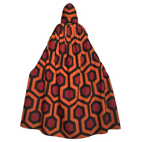 Evengigy Kapuzenumhang mit Lingge-Druck, für Damen, Herren, Erwachsene, vielseitiges Partykleid, Hexenumhang von Evengigy