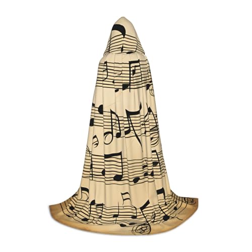 Evengigy Kapuzenumhang mit Musiknoten für Teenager, Halloween, Cosplay, Umhang Evengigy Kapuzenumhang mit Musiknoten für Teenager, Halloween, Cosplay, Umhang von Evengigy