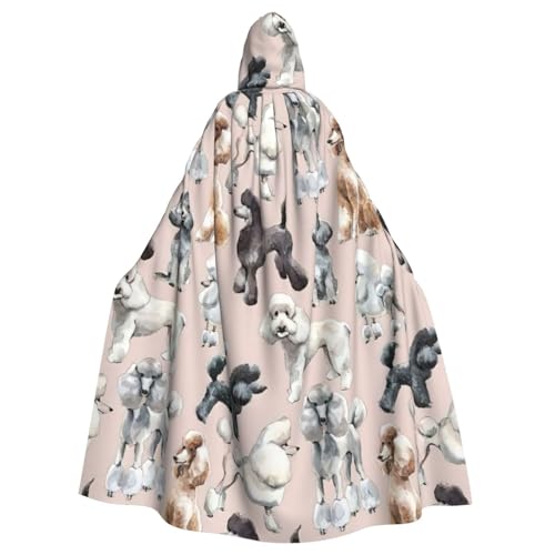 Evengigy Kapuzenumhang mit Oodles of Pudel-Aufdruck, für Damen, Herren, Erwachsene, vielseitiges Partykleid, Hexenumhang Evengigy Kapuzenumhang mit Oodles of Pudel-Aufdruck, für Damen, Herren, Erwachsene, vielseitiges Partykleid, Hexenumhang von Evengigy