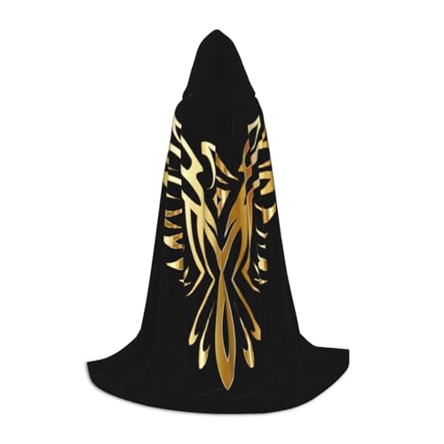 Evengigy Kapuzenumhang mit Phoenix-Aufdruck, für Teenager, Halloween, Cosplay, Umhang von Evengigy