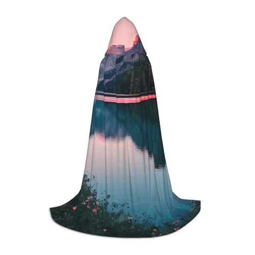 Evengigy Kapuzenumhang mit See- und Sonnenuntergang-Druck, für Teenager, Halloween, Cosplay, Umhang Evengigy Kapuzenumhang mit See- und Sonnenuntergang-Druck, für Teenager, Halloween, Cosplay, Umhang von Evengigy