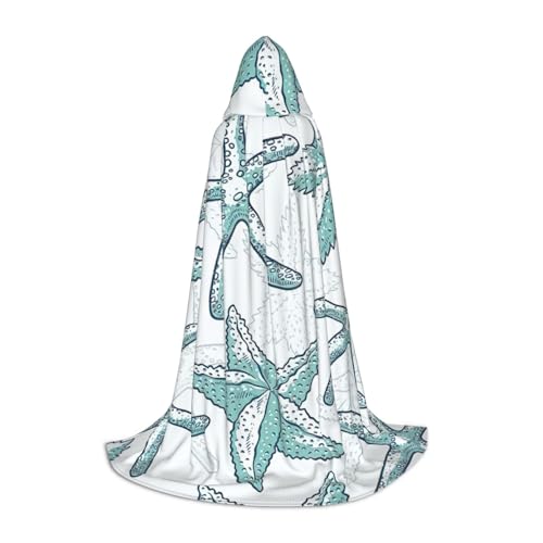Evengigy Kapuzenumhang mit Seestern-Druck, für Teenager, Halloween, Cosplay, Umhang Evengigy Kapuzenumhang mit Seestern-Druck, für Teenager, Halloween, Cosplay, Umhang von Evengigy