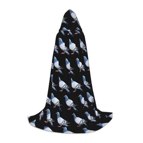 Evengigy Kapuzenumhang mit Taubenmuster, für Teenager, Halloween, Cosplay, Umhang von Evengigy