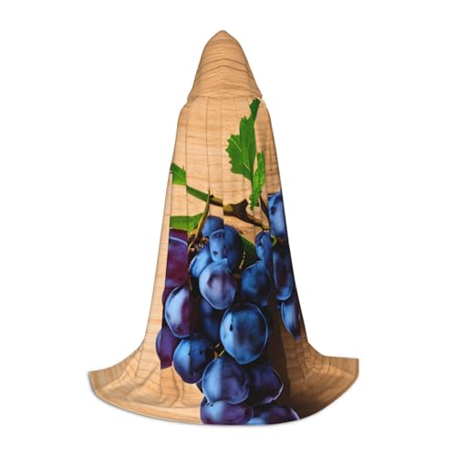 Evengigy Kapuzenumhang mit Traubenmuster, für Teenager, Halloween, Cosplay, Umhang von Evengigy