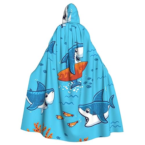 Evengigy Kapuzenumhang mit Unterwasserwal-Druck, für Damen, Herren, Erwachsene, vielseitiges Partykleid, Hexenumhang Evengigy Kapuzenumhang mit Unterwasserwal-Druck, für Damen, Herren, Erwachsene, vielseitiges Partykleid, Hexenumhang von Evengigy