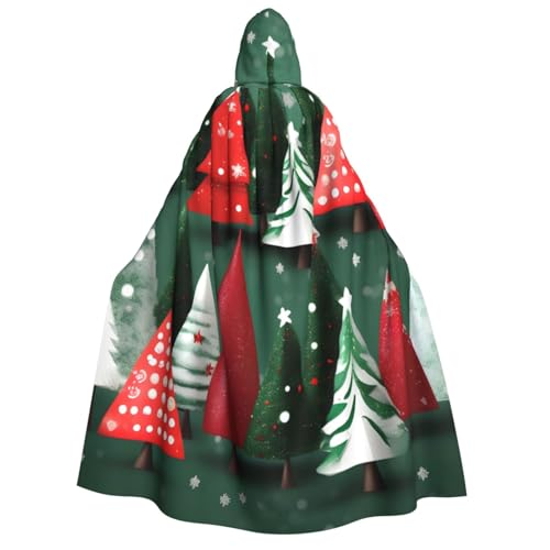 Evengigy Kapuzenumhang mit Weihnachtsbäumen für Erwachsene, für Damen und Herren, vielseitiges Partykleid, Hexenumhang Evengigy Kapuzenumhang mit Weihnachtsbäumen für Erwachsene, für Damen und Herren, vielseitiges Partykleid, Hexenumhang von Evengigy