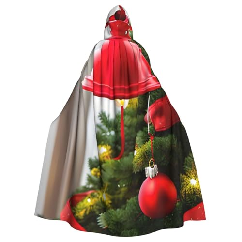 Evengigy Kapuzenumhang mit Weihnachtsbaum, roter Druck, für Damen, Herren, Erwachsene, vielseitiges Partykleid, Hexenumhang Evengigy Kapuzenumhang mit Weihnachtsbaum, roter Druck, für Damen, Herren, Erwachsene, vielseitiges Partykleid, Hexenumhang von Evengigy