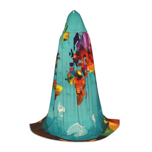 Evengigy Kapuzenumhang mit Weltkarten-Aufdruck, für Teenager, Halloween, Cosplay, Umhang Evengigy Kapuzenumhang mit Weltkarten-Aufdruck, für Teenager, Halloween, Cosplay, Umhang von Evengigy