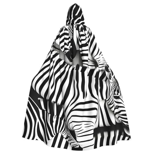 Evengigy Kapuzenumhang mit Zebramuster, für Damen und Herren, Erwachsene, Halloween, Cosplay-Umhang, Uniform Evengigy Kapuzenumhang mit Zebramuster, für Damen und Herren, Erwachsene, Halloween, Cosplay-Umhang, Uniform von Evengigy