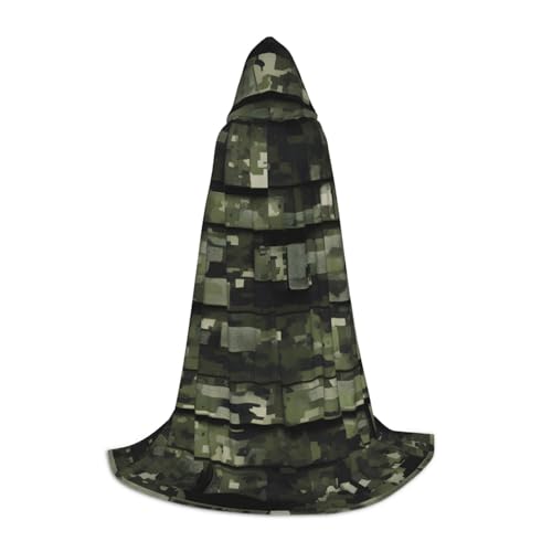 Evengigy Kapuzenumhang mit digitalem Camouflage-Muster, für Teenager, Halloween, Cosplay, Umhang Evengigy Kapuzenumhang mit digitalem Camouflage-Muster, für Teenager, Halloween, Cosplay, Umhang von Evengigy
