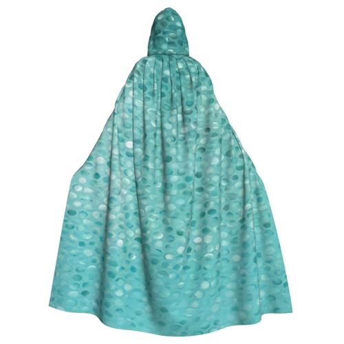 Evengigy Kapuzenumhang mit kleinen Punkten, Kacheln, bedruckt, für Damen, Herren, Erwachsene, vielseitiges Partykleid, Hexenumhang von Evengigy