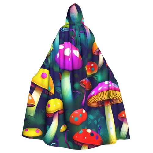 Evengigy Kapuzenumhang mit leuchtenden Pilzen, Kunstdruck, für Damen, Herren, Erwachsene, vielseitiges Partykleid, Hexenumhang Evengigy Kapuzenumhang mit leuchtenden Pilzen, Kunstdruck, für Damen, Herren, Erwachsene, vielseitiges Partykleid, Hexenumhang von Evengigy