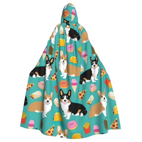 Evengigy Kapuzenumhang mit niedlichem Corgi-Druck, für Damen, Herren, Erwachsene, vielseitiges Partykleid, Hexenumhang Evengigy Kapuzenumhang mit niedlichem Corgi-Druck, für Damen, Herren, Erwachsene, vielseitiges Partykleid, Hexenumhang von Evengigy