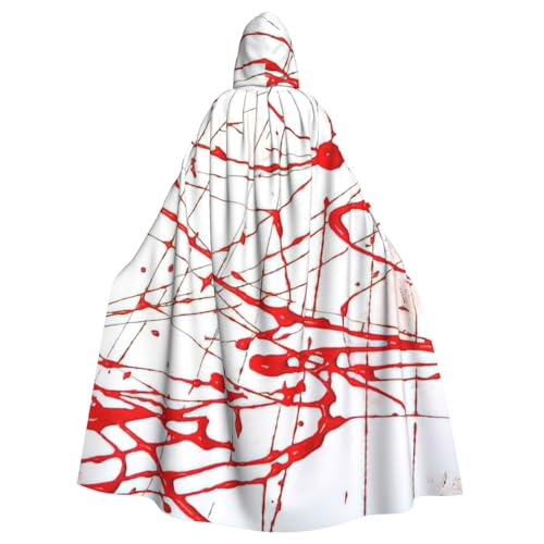 Evengigy Kapuzenumhang mit roter Farbe, Kunstdruck, für Damen, Herren, Erwachsene, vielseitiges Partykleid, Hexenumhang von Evengigy