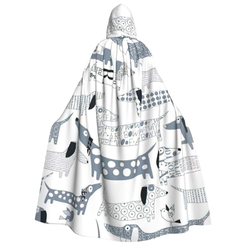 Evengigy Kapuzenumhang mit süßem Dackel-Motiv, für Erwachsene, Halloween, großer Kapuzenumhang, Cosplay, Uniform, für Damen und Herren Evengigy Kapuzenumhang mit süßem Dackel-Motiv, für Erwachsene, Halloween, großer Kapuzenumhang, Cosplay, Uniform, für Damen und Herren von Evengigy