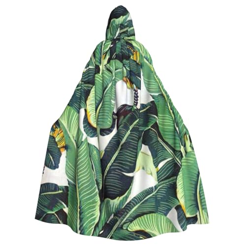 Evengigy Kapuzenumhang mit tropischen Bananenpalmenblättern, für Damen, Herren, Erwachsene, vielseitiges Partykleid, Hexenumhang Evengigy Kapuzenumhang mit tropischen Bananenpalmenblättern, für Damen, Herren, Erwachsene, vielseitiges Partykleid, Hexenumhang von Evengigy