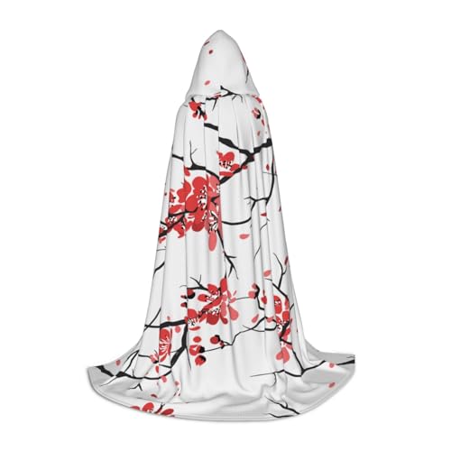 Evengigy Kapuzenumhang mit zarten Kirschblüten für Teenager, Halloween, Cosplay, Umhang von Evengigy