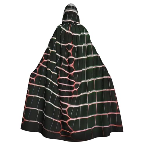 Evengigy Krokodilhaut-Aufdruck, für Damen und Herren, Erwachsene, Halloween, Kapuzenumhang, Cosplay-Umhang, Uniform von Evengigy