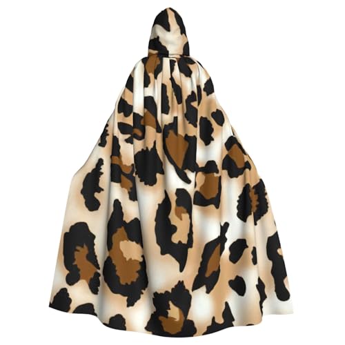 Evengigy Leopardenmuster, für Damen und Herren, Erwachsene, Halloween, Kapuzenumhang, Cosplay, Umhang, Uniform Evengigy Leopardenmuster, für Damen und Herren, Erwachsene, Halloween, Kapuzenumhang, Cosplay, Umhang, Uniform von Evengigy