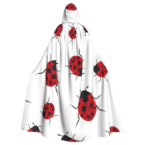 Evengigy Marienkäfer-Aufdruck, für Damen und Herren, Erwachsene, Halloween, Kapuzenumhang, Cosplay-Umhang, Uniform Evengigy Marienkäfer-Aufdruck, für Damen und Herren, Erwachsene, Halloween, Kapuzenumhang, Cosplay-Umhang, Uniform von Evengigy