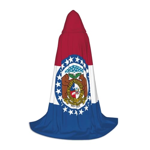 Evengigy Missouri Kapuzenumhang mit Staatsflagge, für Teenager, Halloween, Cosplay, Umhang von Evengigy