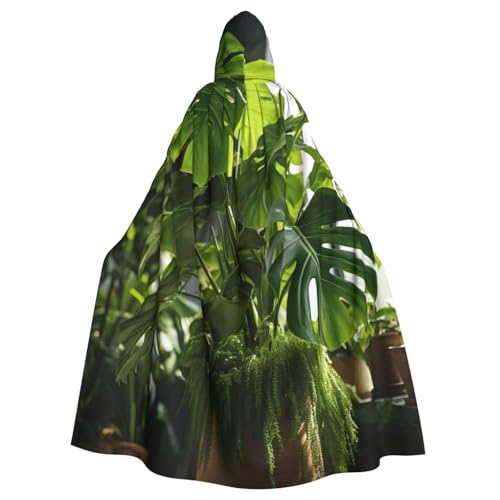 Evengigy Monstera Deliciosa Kapuzenumhang mit Bananenpalmenaufdruck, für Damen und Herren, Erwachsene, Halloween, Kapuzenumhang, Cosplay-Umhang, Uniform Evengigy Monstera Deliciosa Kapuzenumhang mit Bananenpalmenaufdruck, für Damen und Herren, Erwachsene, Halloween, Kapuzenumhang, Cosplay-Umhang, Uniform von Evengigy