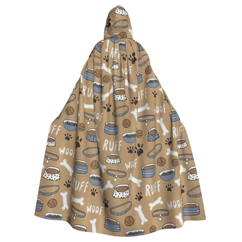Evengigy Niedlicher Hunde-Knochen-Umhang mit Pfotenabdruck, für Damen und Herren, Erwachsene, Halloween, Kapuzenumhang, Cosplay-Umhang Evengigy Niedlicher Hunde-Knochen-Umhang mit Pfotenabdruck, für Damen und Herren, Erwachsene, Halloween, Kapuzenumhang, Cosplay-Umhang von Evengigy