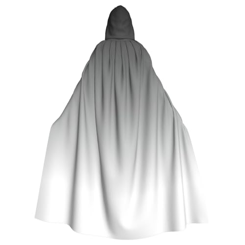 Evengigy Ombré-Umhang mit weißem bis schwarzem Druck, für Damen und Herren, Erwachsene, Halloween, Kapuzenumhang, Cosplay, Umhang, Uniform Evengigy Ombré-Umhang mit weißem bis schwarzem Druck, für Damen und Herren, Erwachsene, Halloween, Kapuzenumhang, Cosplay, Umhang, Uniform von Evengigy