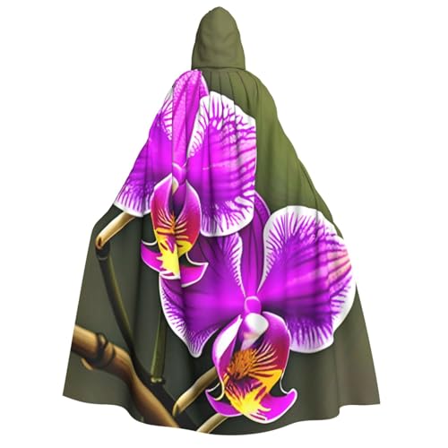 Evengigy Orchideen-Blumendruck, Erwachsenen-Umhang, Halloween-Kapuzenumhang, Cosplay, Uniform, für Damen und Herren Evengigy Orchideen-Blumendruck, Erwachsenen-Umhang, Halloween-Kapuzenumhang, Cosplay, Uniform, für Damen und Herren von Evengigy