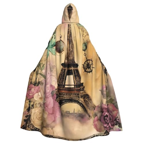 Evengigy Paris Eiffelturm-Druck, für Damen und Herren, Erwachsene, Halloween, Kapuzenumhang, Cosplay, Umhang, Uniform Evengigy Paris Eiffelturm-Druck, für Damen und Herren, Erwachsene, Halloween, Kapuzenumhang, Cosplay, Umhang, Uniform von Evengigy