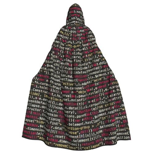 Evengigy Programmier-Code-Druck, für Damen und Herren, Erwachsene, Halloween, Kapuzenumhang, Cosplay, Umhang, Uniform Evengigy Programmier-Code-Druck, für Damen und Herren, Erwachsene, Halloween, Kapuzenumhang, Cosplay, Umhang, Uniform von Evengigy