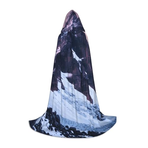 Evengigy Reise-Umhang mit Berg-Aufdruck, für Teenager, Halloween, Kapuzenumhang, Kinder, Cosplay-Umhang von Evengigy