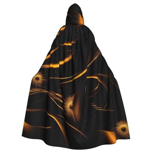 Evengigy Schwarzer und goldener Hintergrunddruck, Kapuzenumhang für Damen, Herren, Erwachsene, vielseitiges Partykleid, Hexenumhang Evengigy Schwarzer und goldener Hintergrunddruck, Kapuzenumhang für Damen, Herren, Erwachsene, vielseitiges Partykleid, Hexenumhang von Evengigy