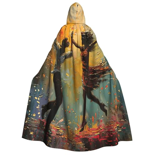 Evengigy Tanzen mit Musikdruck, Erwachsenen-Umhang, Halloween-Kapuzenumhang, Cosplay, Uniform, für Damen und Herren Evengigy Tanzen mit Musikdruck, Erwachsenen-Umhang, Halloween-Kapuzenumhang, Cosplay, Uniform, für Damen und Herren von Evengigy