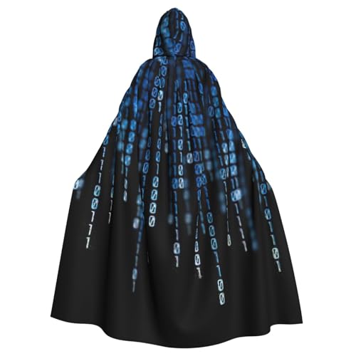 Evengigy The Blue Binary Print Damen Herren Erwachsene Halloween Kapuzenumhang Kapuzenumhang Cosplay Umhang Robe Uniform Evengigy The Blue Binary Print Damen Herren Erwachsene Halloween Kapuzenumhang Kapuzenumhang Cosplay Umhang Robe Uniform von Evengigy