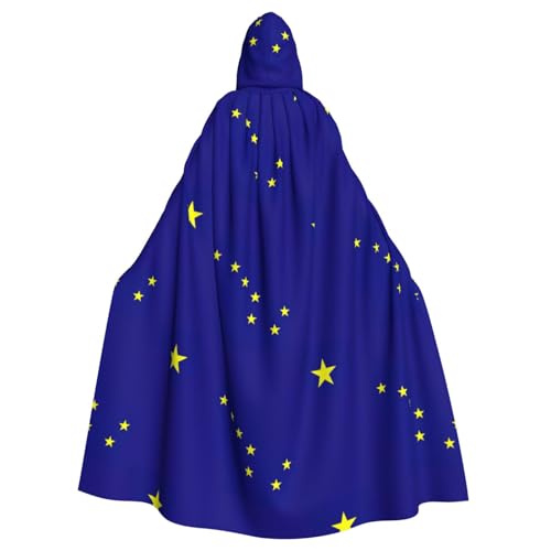 Evengigy Umhang mit Alaska-Staatsflagge, für Damen und Herren, Erwachsene, Halloween, Kapuzenumhang, Cosplay-Umhang, Uniform Evengigy Umhang mit Alaska-Staatsflagge, für Damen und Herren, Erwachsene, Halloween, Kapuzenumhang, Cosplay-Umhang, Uniform von Evengigy