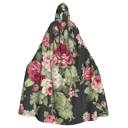 Evengigy Umhang mit Kapuze für Damen, Herren, Erwachsene, vielseitiges Partykleid, Hexenumhang mit grünem Blattmuster Evengigy Umhang mit Kapuze für Damen, Herren, Erwachsene, vielseitiges Partykleid, Hexenumhang mit grünem Blattmuster von Evengigy