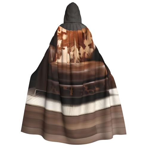 Evengigy Umhang mit Kapuze für Erwachsene, braunes Rindsleder, vielseitiges Partykleid, Hexenumhang Evengigy Umhang mit Kapuze für Erwachsene, braunes Rindsleder, vielseitiges Partykleid, Hexenumhang von Evengigy