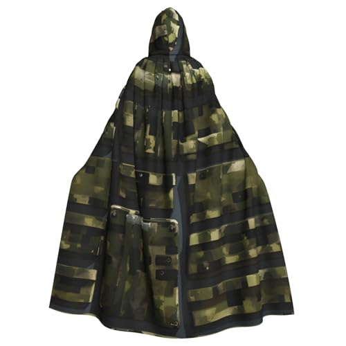 Evengigy Umhang mit Kapuze im Armee-Camouflage-Stil, für Damen, Herren, Erwachsene, vielseitiges Partykleid, Hexenumhang Evengigy Umhang mit Kapuze im Armee-Camouflage-Stil, für Damen, Herren, Erwachsene, vielseitiges Partykleid, Hexenumhang von Evengigy