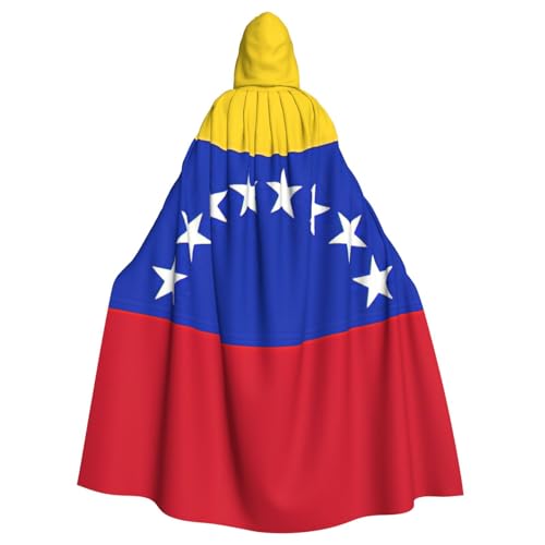 Evengigy Venezuela-Flaggen-Druck, für Damen und Herren, Erwachsene, Halloween, Kapuzenumhang, Cosplay-Umhang, Uniform von Evengigy