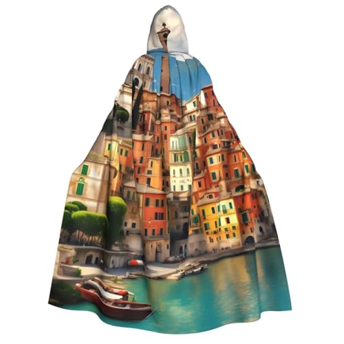 Evengigy Wunderschöner Kapuzenumhang mit Italien-Aufdruck, für Damen, Herren, vielseitiges Partykleid, Hexenumhang Evengigy Wunderschöner Kapuzenumhang mit Italien-Aufdruck, für Damen, Herren, vielseitiges Partykleid, Hexenumhang von Evengigy