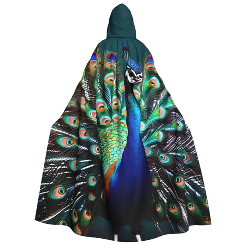 Evengigy Wunderschöner Pfauen-Umhang für Erwachsene, Halloween, Kapuzenumhang, Cosplay, Uniform, für Damen und Herren Evengigy Wunderschöner Pfauen-Umhang für Erwachsene, Halloween, Kapuzenumhang, Cosplay, Uniform, für Damen und Herren von Evengigy