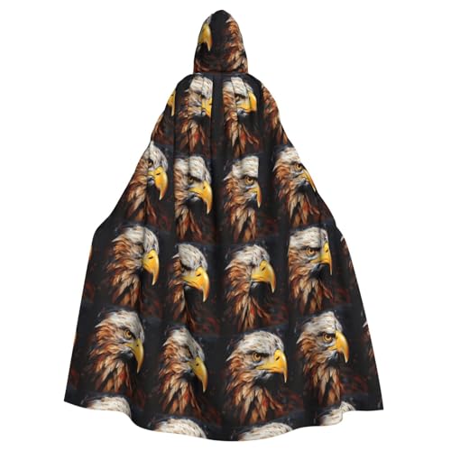 Kapuzenumhang mit Adler-Aufdruck, für Damen und Herren, Erwachsene, Halloween, Kapuzenumhang, Cosplay-Umhang, Uniform Kapuzenumhang mit Adler-Aufdruck, für Damen und Herren, Erwachsene, Halloween, Kapuzenumhang, Cosplay-Umhang, Uniform von Evengigy