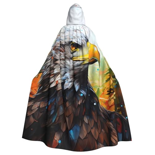 Kapuzenumhang mit Adler-Aufdruck, für Damen und Herren, Erwachsene, Halloween, Kapuzenumhang, Cosplay-Umhang, Uniform Kapuzenumhang mit Adler-Aufdruck, für Damen und Herren, Erwachsene, Halloween, Kapuzenumhang, Cosplay-Umhang, Uniform von Evengigy