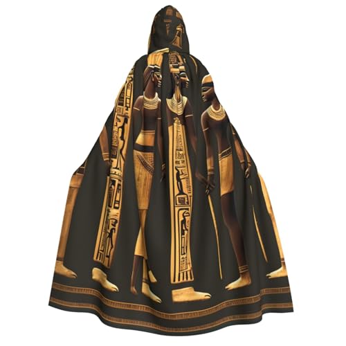 Kapuzenumhang mit antikem ägyptischem Hieroglyphen-Druck, für Erwachsene, für Damen und Herren, vielseitiges Partykleid, Hexenumhang Kapuzenumhang mit antikem ägyptischem Hieroglyphen-Druck, für Erwachsene, für Damen und Herren, vielseitiges Partykleid, Hexenumhang von Evengigy