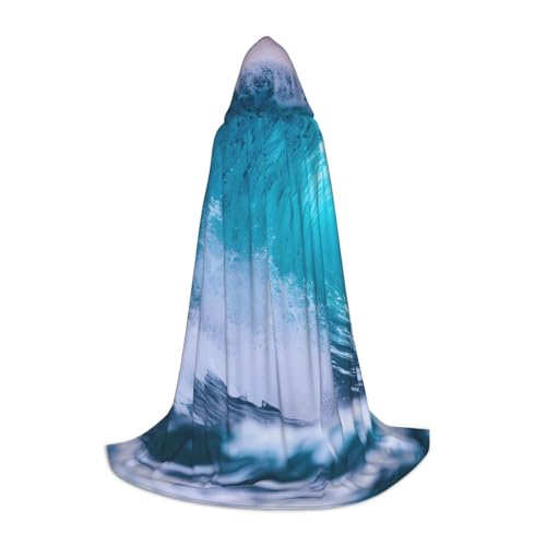 Kapuzenumhang mit blauem Ozeanwellen-Druck, für Teenager, Halloween, Cosplay, Umhang Kapuzenumhang mit blauem Ozeanwellen-Druck, für Teenager, Halloween, Cosplay, Umhang von Evengigy